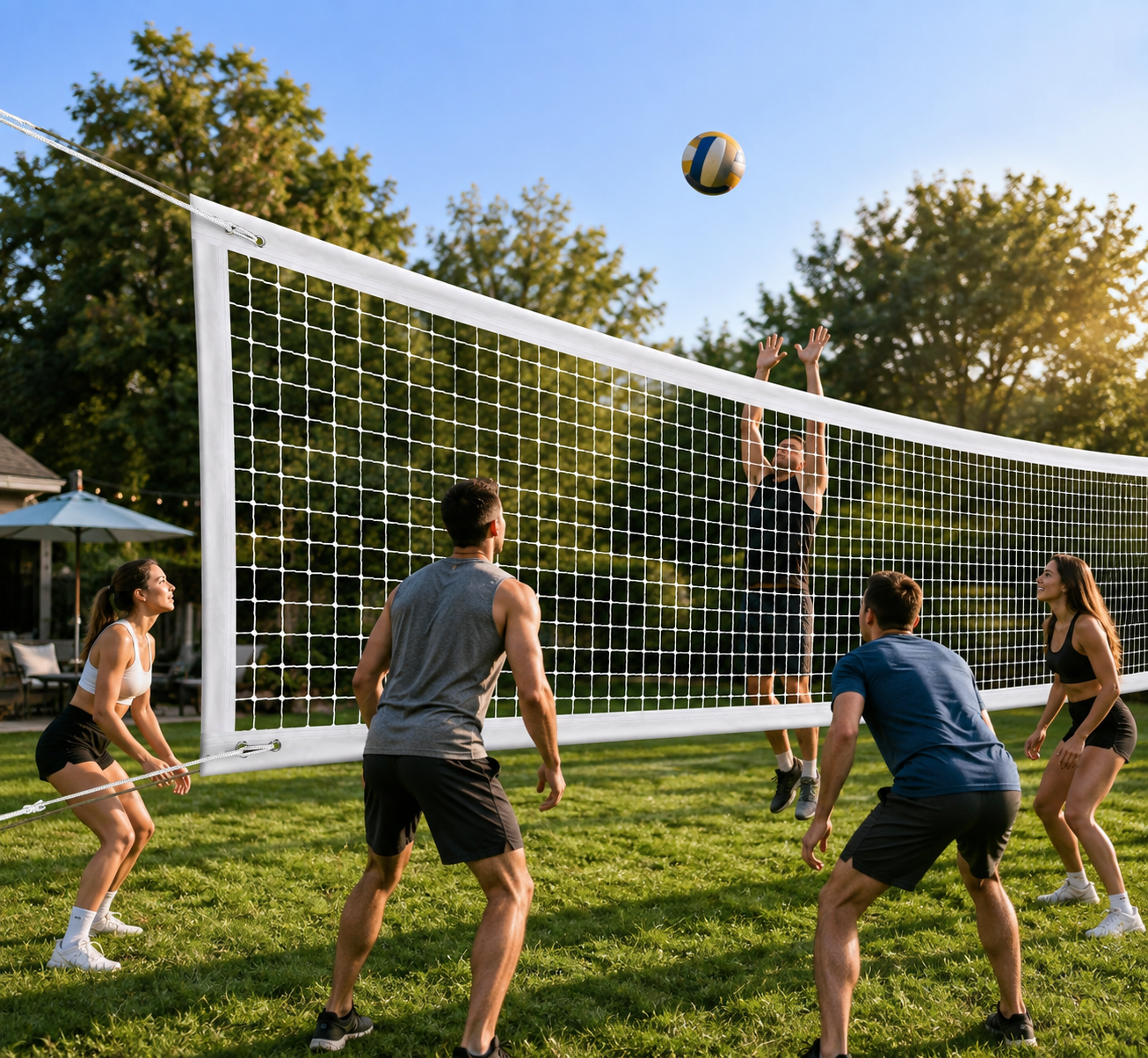 Professional Volleyball Replacement Net with Storage Bag - Standard 32FT x 3FT
